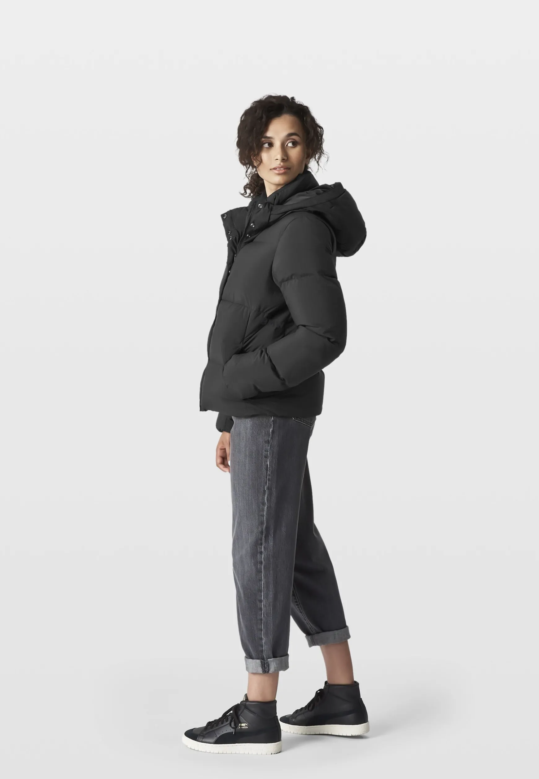 Women<BMW Lifestyle BMW Core Tag Insulation Hoodie Jacket black