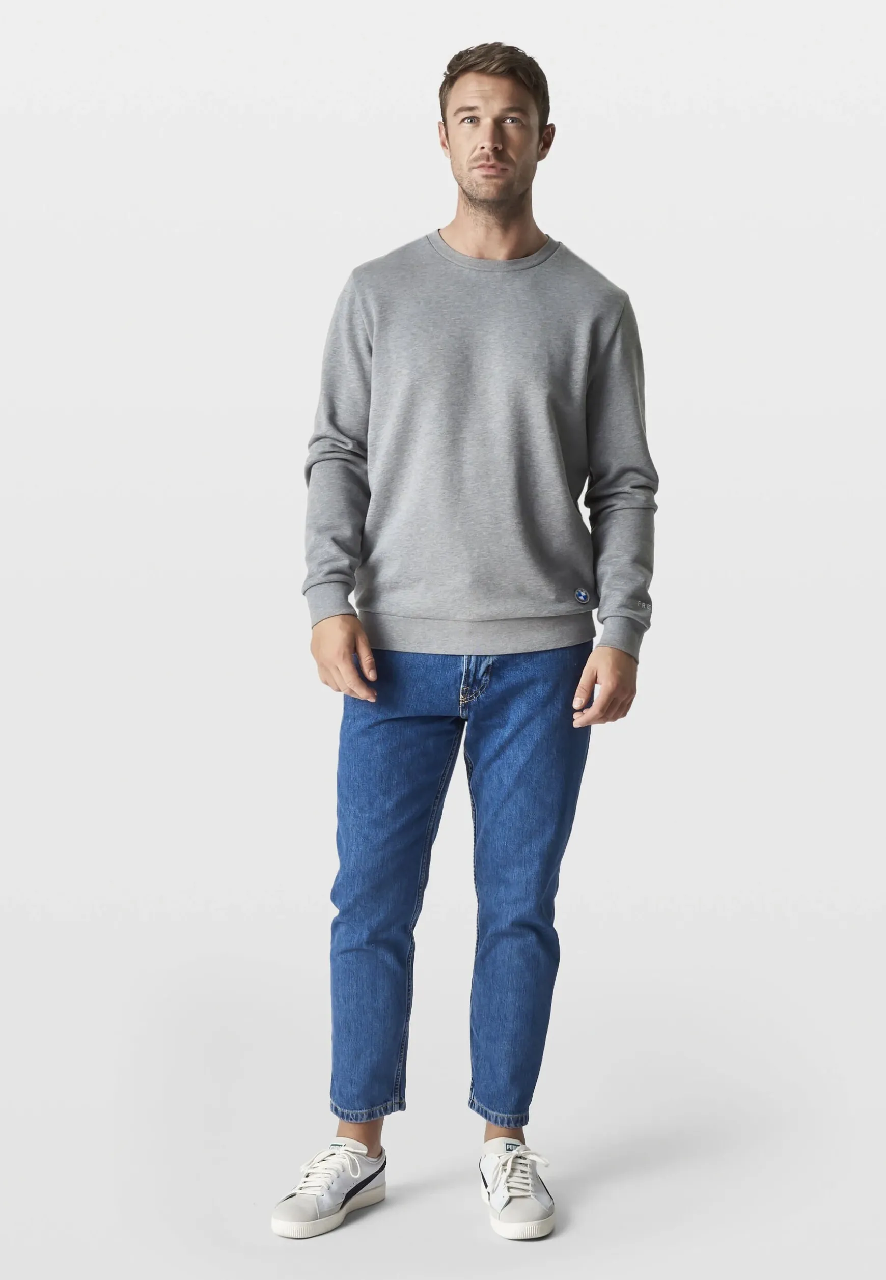 bmw_micro_dot_sweat_crew_2-1.webp Hoodies<BMW Lifestyle BMW Micro Dot Sweat Crew mid grey